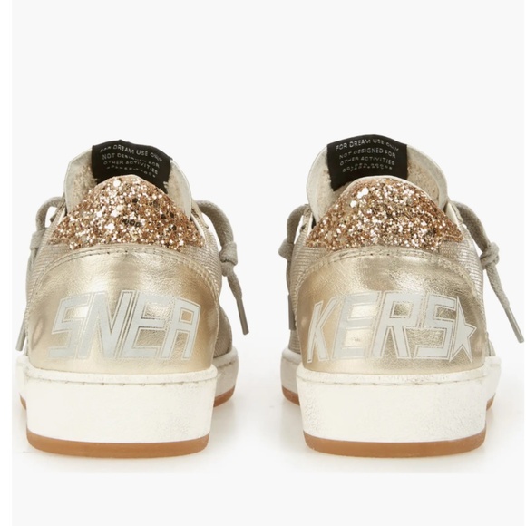 Golden Goose Ball Star Low Top Sneaker Nordstrom Exclusive Natural/ Gold/ Grey - Picture 2 of 8